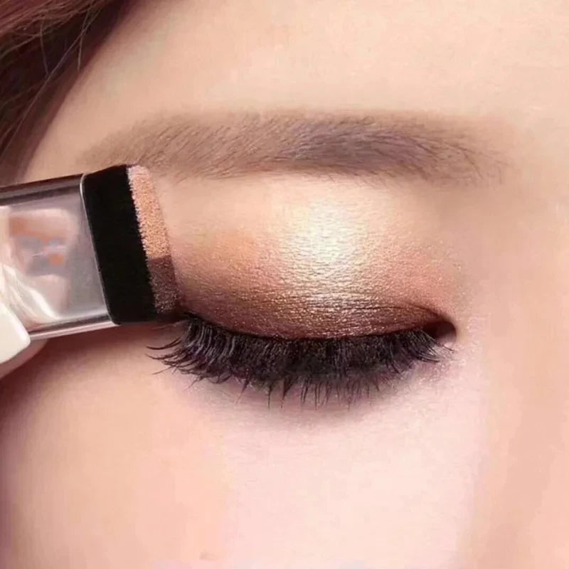 Lazy 2-Tone Gradated Eyeshadow Palette with Quick Brush | 1-Step Natural Gradient Shimmer