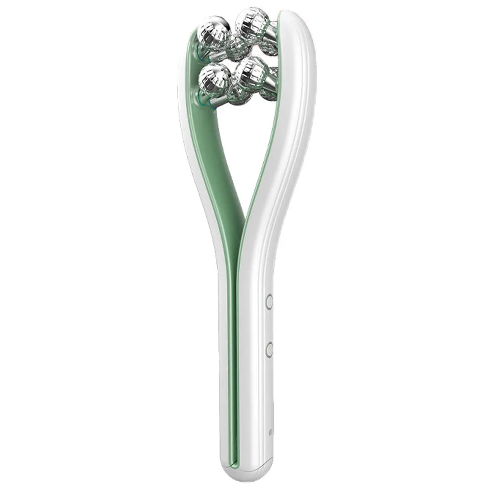 Advanced 4D V-Line Microcurrent Facial Massager – Flexible Double-Sided EMS Face Sculpting & Jawline Toning Roller