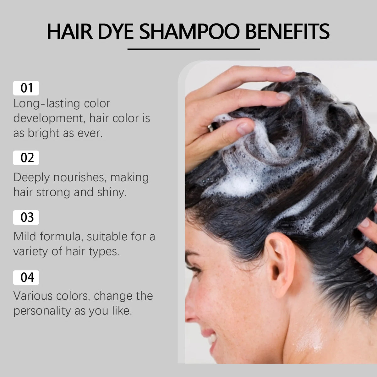 Hoegoa 100ml Hair Dye Shampoo – Instant 2-in-1 Color & Nourishing Wash