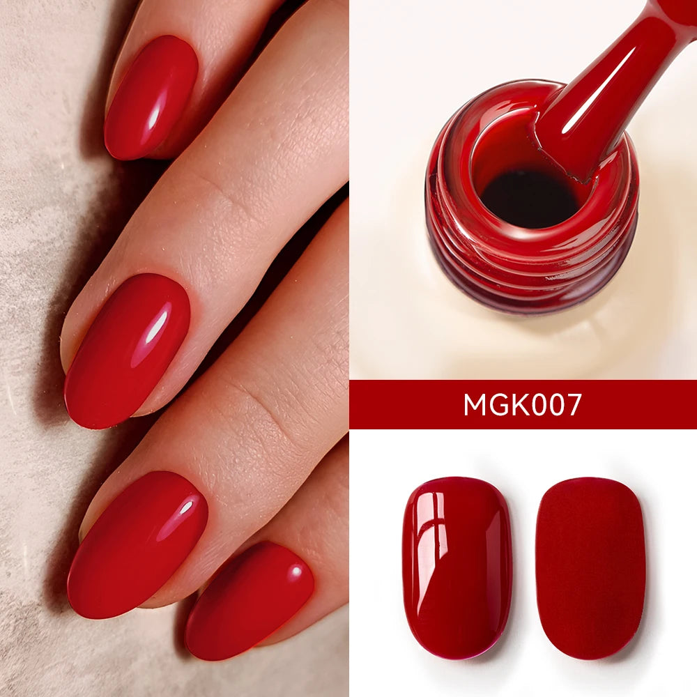 Premium Deep Cherry Red Gel Nail Polish - Long-Lasting & High-Gloss Finish