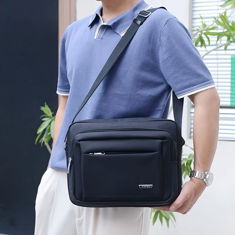Classic Multi-Pocket Men's Crossbody Messenger Bag