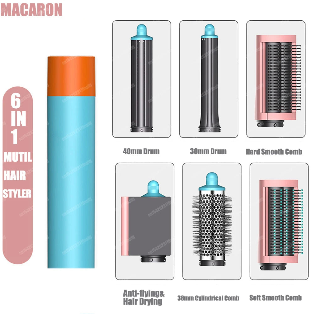 6-in-1 Professional Air Hair Styler & Dryer Kit – 1300W Coanda Airflow Multi-Styler Set