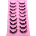 Premium 3D Faux Mink Eyelashes - Wispy & Dramatic Volume (10 Pairs Bulk Pack)