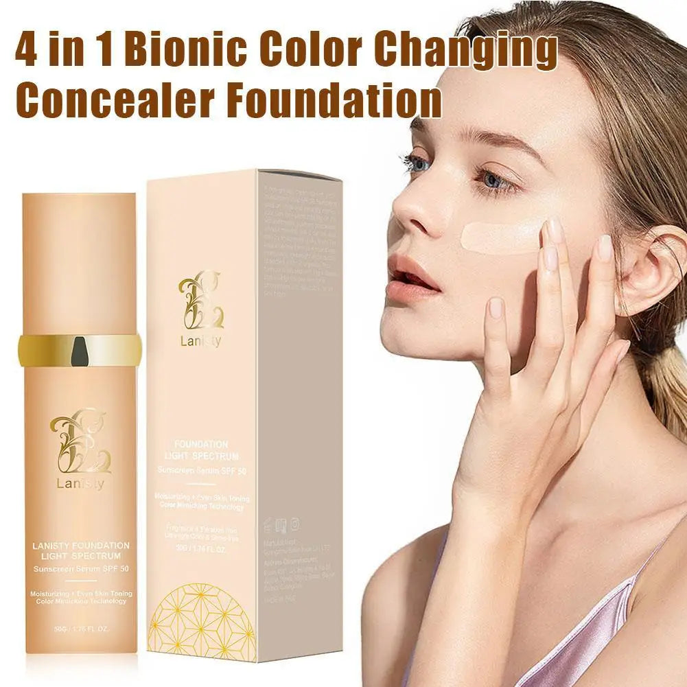 4-in-1 Bionic Color-Changing Concealer & Sunscreen Foundation SPF 50