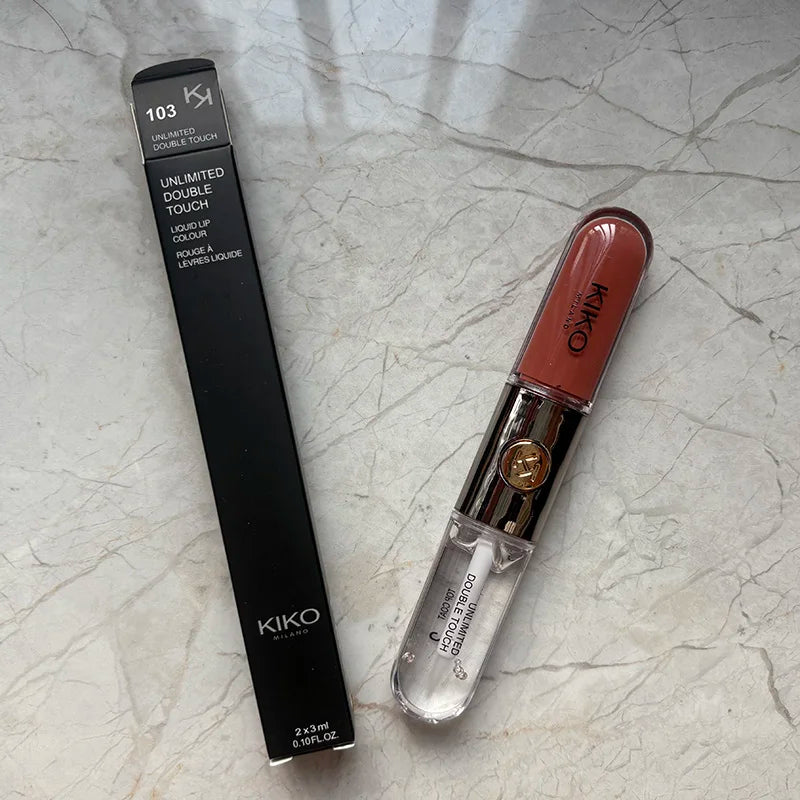 Brand 3D Double Headed Lipstick Transparent Mirror Lip Gloss Non Fading Oil Sexy Rich Lip Gloss Milk Tea Bean Paste Naked Makeup