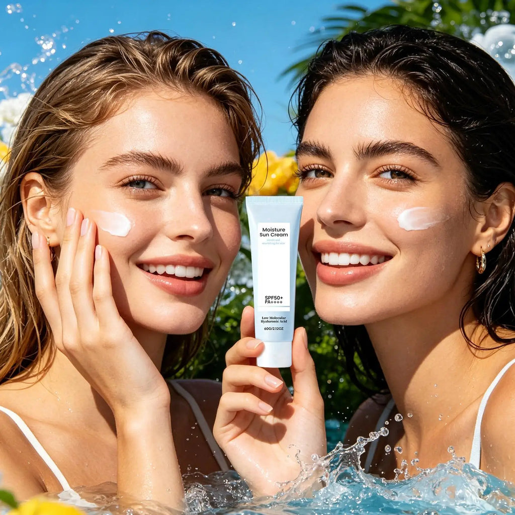 Low Molecular Hyaluronic Acid Moisture Sun Cream SPF50+ PA++++ (60g) – Hydrating Daily Sunscreen with Zero White Cast