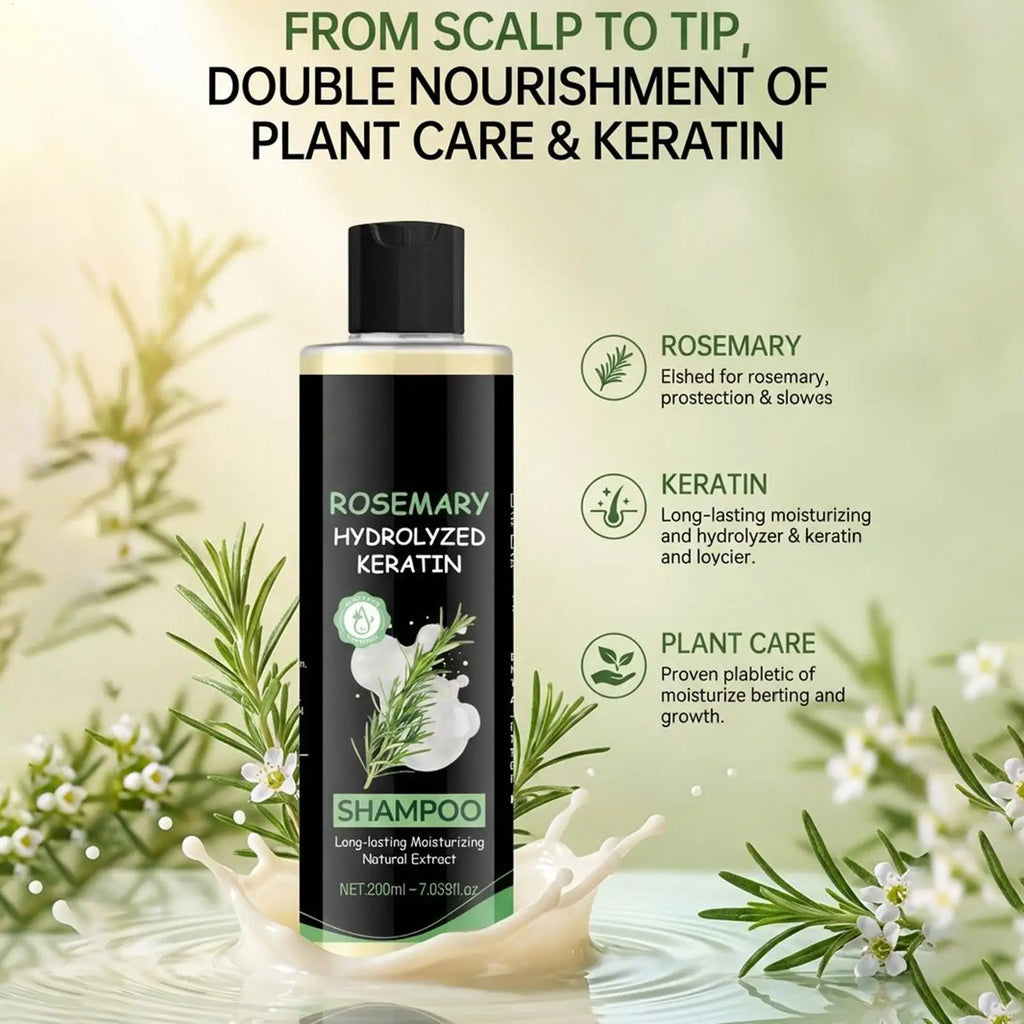 Rosemary Hydrolyzed Keratin Hair Growth & Repair Shampoo (200ml / 7.03 fl. oz)