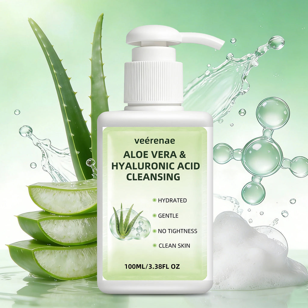 VEÉRENAE Aloe Vera & Hyaluronic Acid Hydrating Facial Cleanser (100ml)