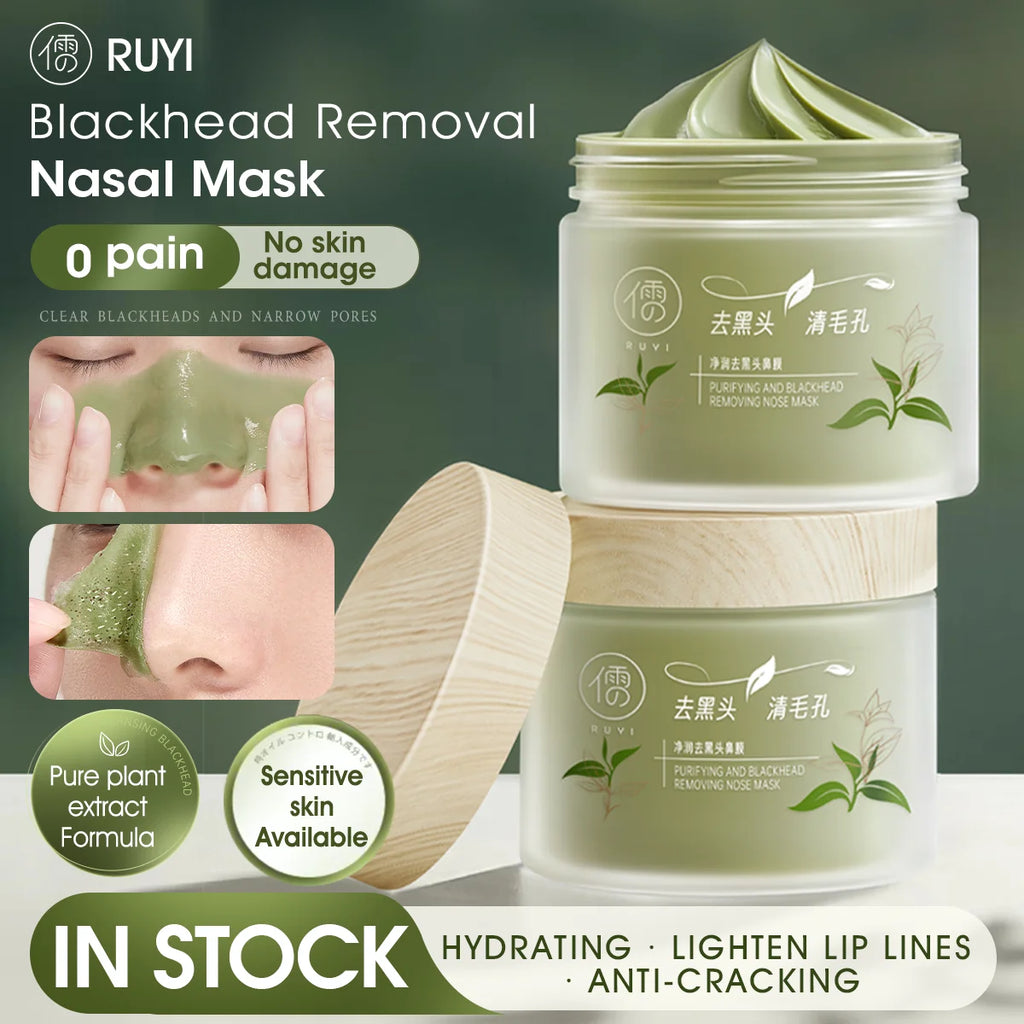RUYI Himalayan Green Tea Pore Purifying Nose Mask - Gentle Painless Blackhead Removal