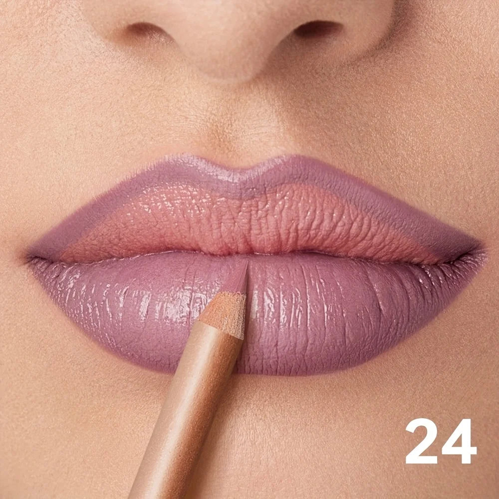 Silky Precision Pout Lip Liner Pencil – Waterproof Velvet Matte Lip Definer & Contour