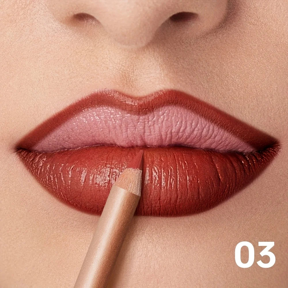 Silky Precision Pout Lip Liner Pencil – Waterproof Velvet Matte Lip Definer & Contour