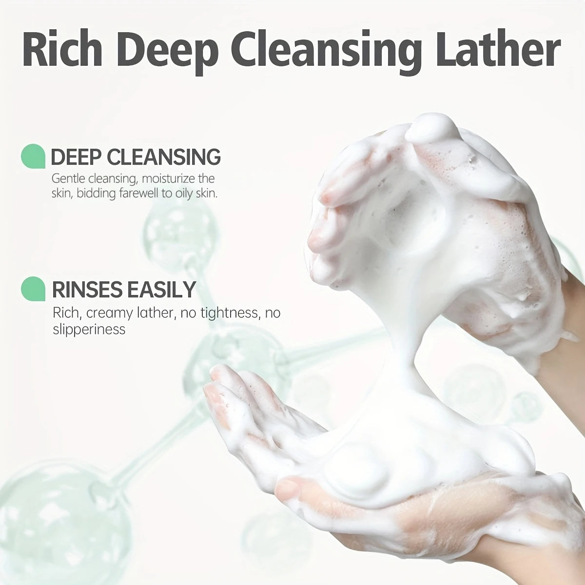 Hllozzi Foaming Facial Cleanser – Gentle Hydrating Face Wash with Niacinamide & Hyaluronic Acid (200ml / 6.76 fl.oz)