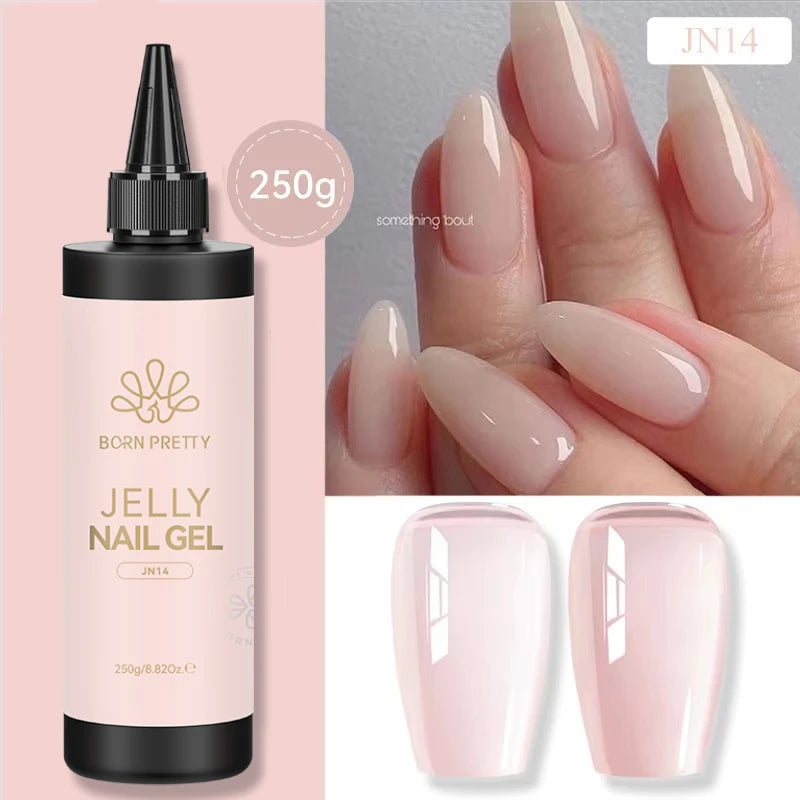 BORN PRETTY 250g Rubber Base Gel Refill – 2-in-1 Builder & Color Base Coat