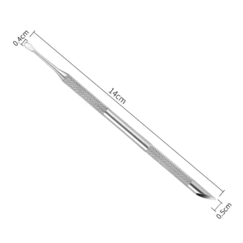 Professional Russian Preprocessing Cuticle Pusher & Steel Shovel Tool