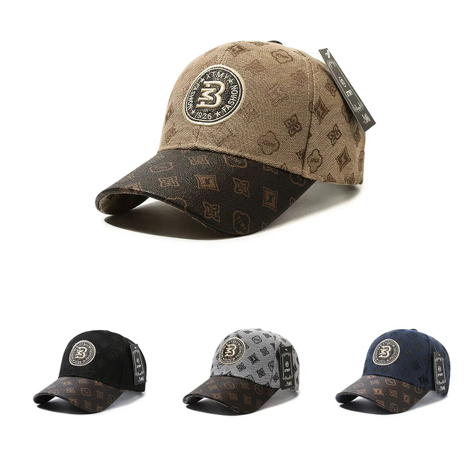 Luxury Monogram Patch Baseball Cap – Unisex Two-Tone Designer Streetwear Hat