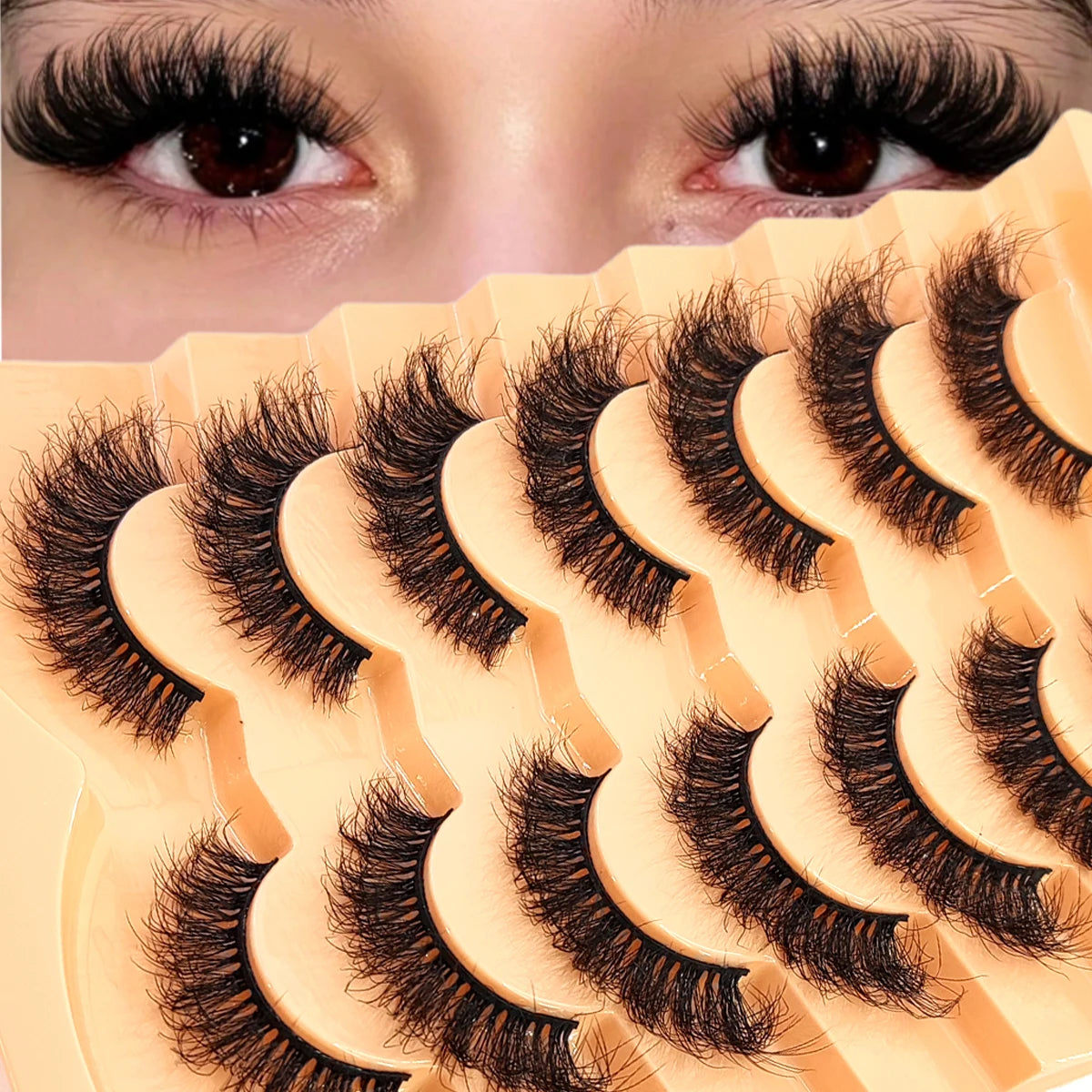 Premium 5D Mink Lashes - Wispy, Dramatic Volume Eyelashes (Bulk 10-Pair Pack)
