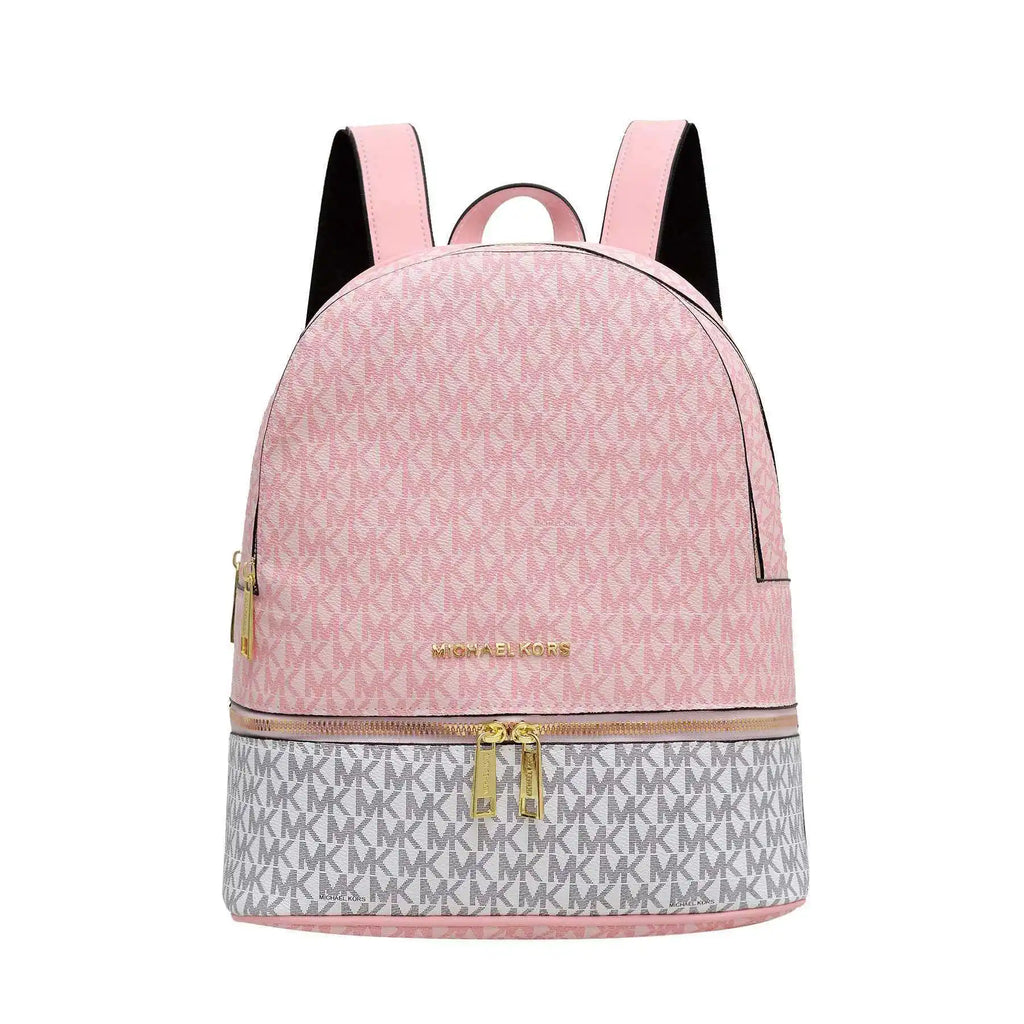 Michael Kors Signature Monogram Medium Zip Backpack