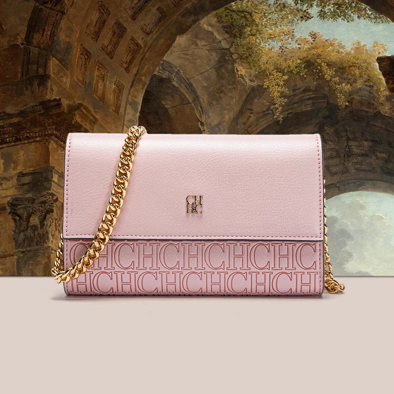 CH Monogram Flap Chain Wallet Crossbody Bag