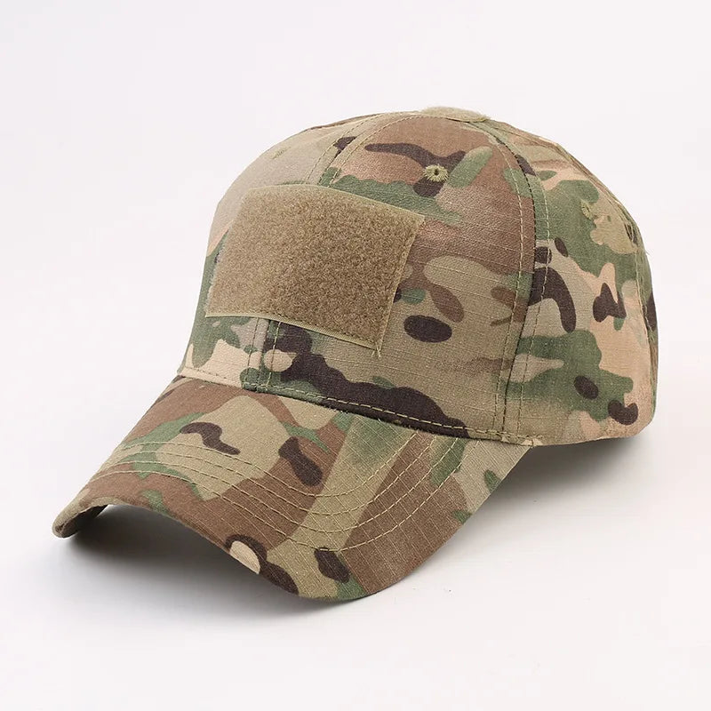 Tactical Operator Baseball Cap – Ripstop Camo Hat with Hook & Loop Patch