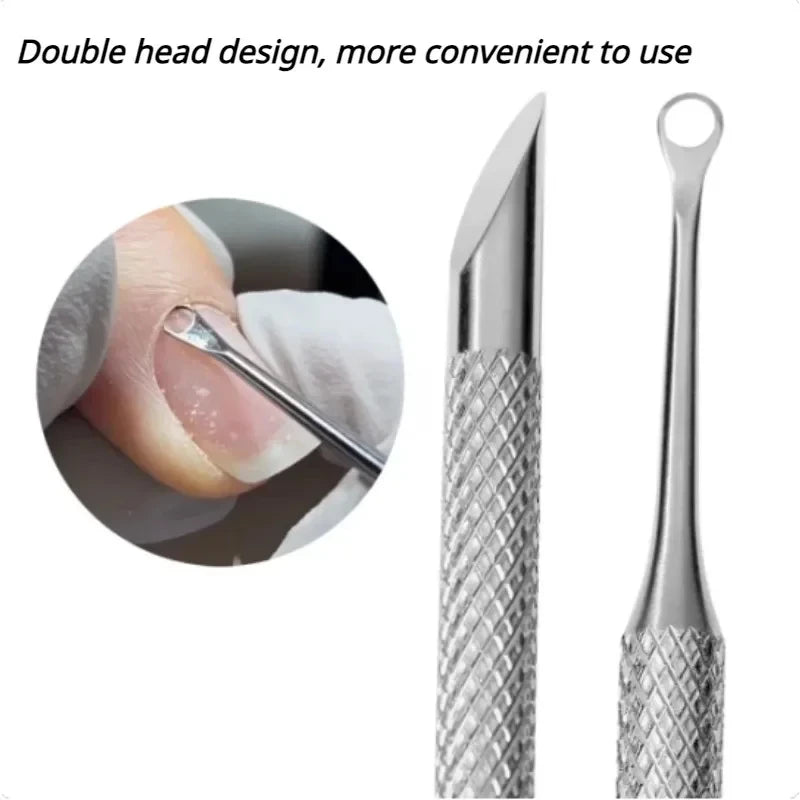 Professional Russian Preprocessing Cuticle Pusher & Steel Shovel Tool