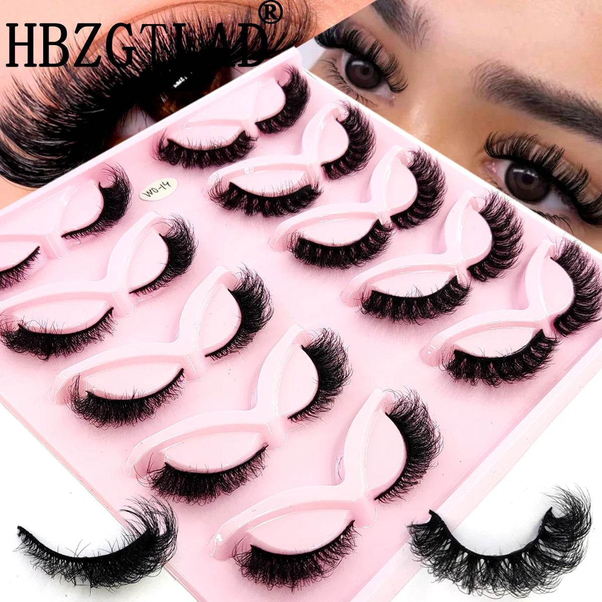 Premium 5D Mink Lashes - Wispy, Dramatic Volume Eyelashes (Bulk 10-Pair Pack)