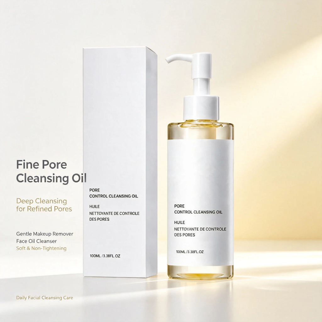 Fine Pore Control Cleansing Oil (100ml / 3.38 fl. oz) – Gentle Deep Pore Cleanser & Makeup Remover