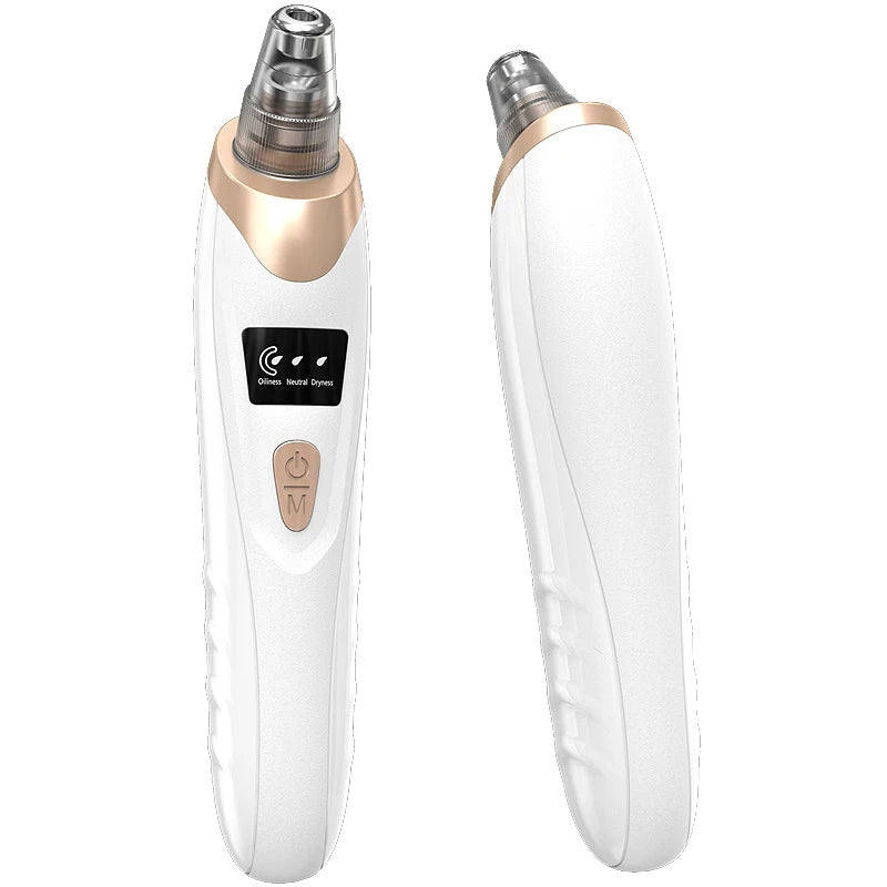 Electric Blackhead Remover Vacuum – 3-Speed Pore Extractor with 5 Interchangeable Suction Heads
