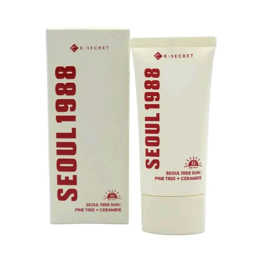 K-SECRET SEOUL 1988 Sun : Pine Tree + Ceramide SPF50+ PA++++ – Barrier-Restoring Daily Sunscreen with Soothing Pine Extract