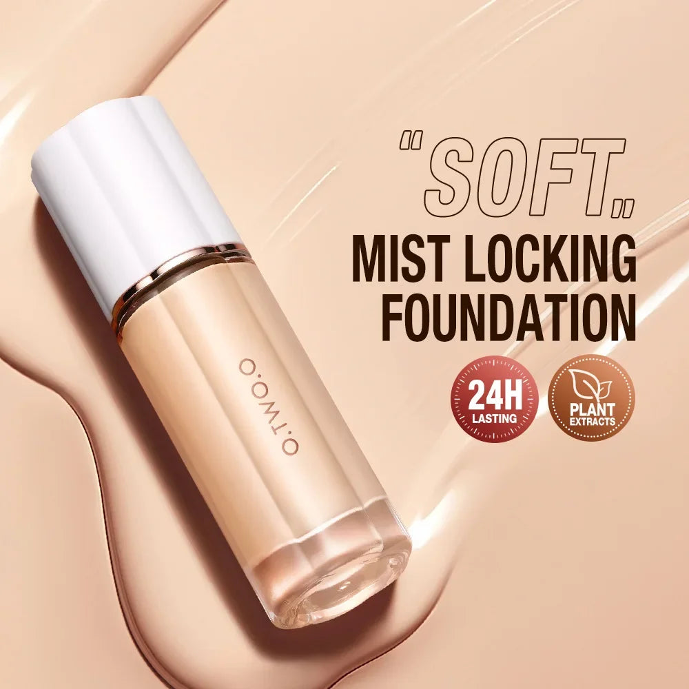 O.TWO.O 24H Soft Mist Locking Liquid Foundation – Waterproof Full Coverage with Sun Protection (SPF 30 PA+++)