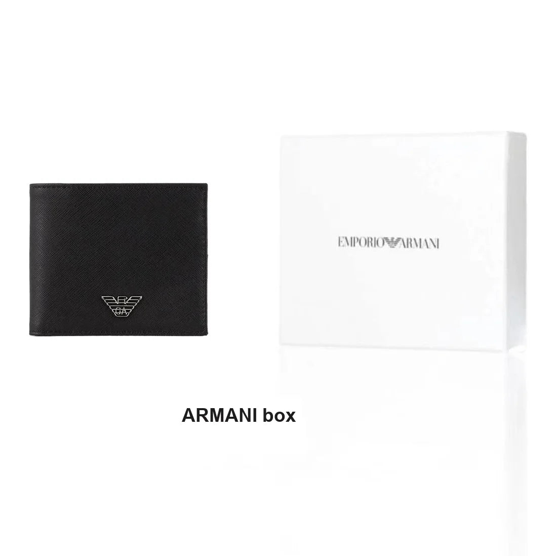 Emporio Armani Classic Saffiano Leather Men's Bifold Wallet