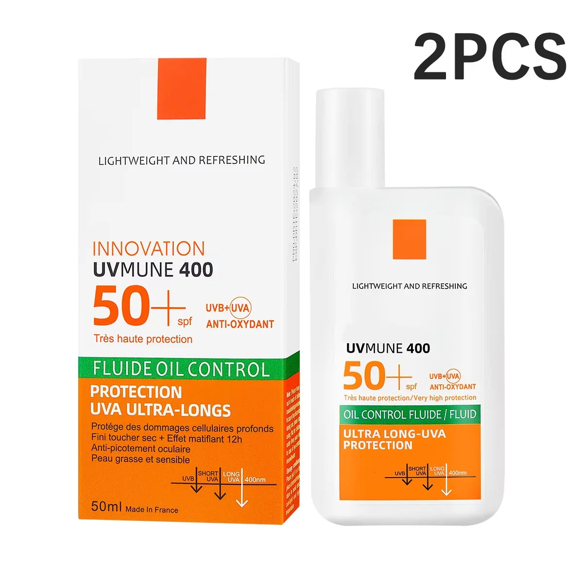 UVMUNE 400 Oil Control Sunscreen Fluid SPF 50+ (50ml) – Ultra Long-UVA Daily Sunscreen with 12H Matte Finish & Anti-Oxidant Protection