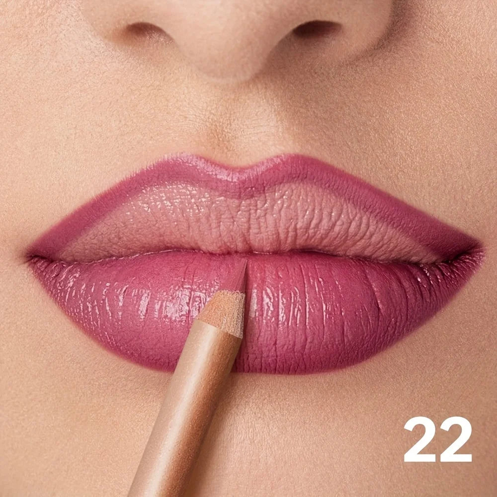 Silky Precision Pout Lip Liner Pencil – Waterproof Velvet Matte Lip Definer & Contour