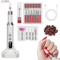 Professional Wireless Electric Nail Drill Kit - 15000RPM Rechargeable E-File with Charging Base & 12 Interchangeable Bits