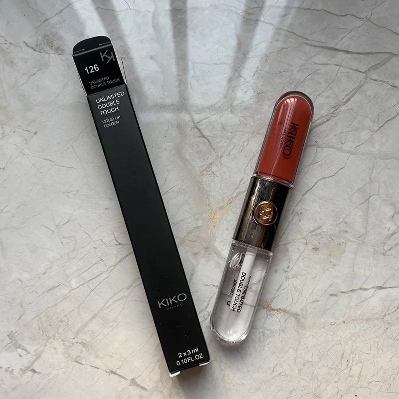 Brand 3D Double Headed Lipstick Transparent Mirror Lip Gloss Non Fading Oil Sexy Rich Lip Gloss Milk Tea Bean Paste Naked Makeup