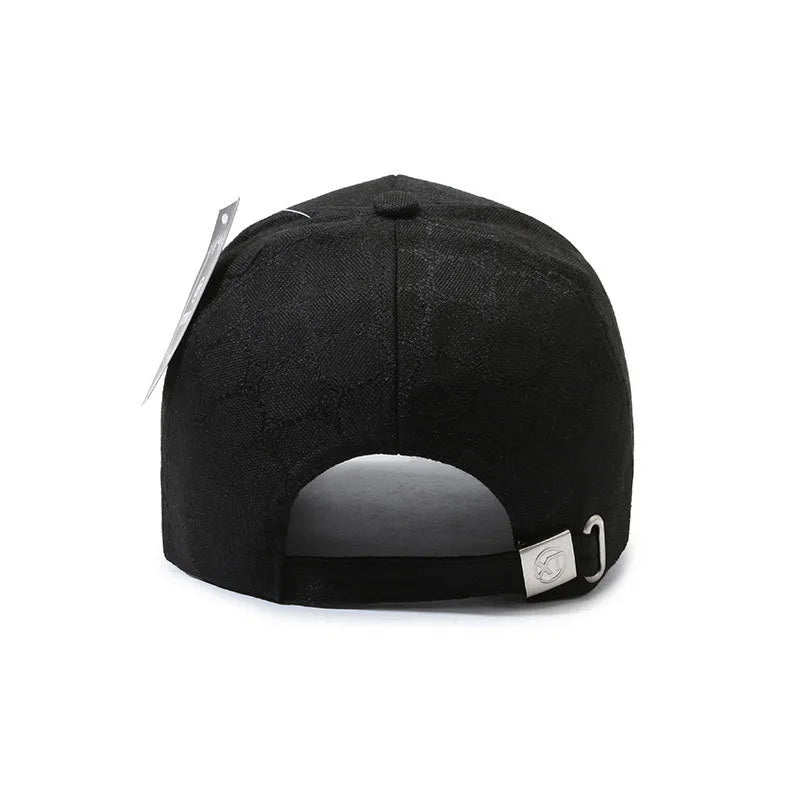 Urban Streetwear Embroidered Baseball Cap – Monogram Jacquard Curved Brim Hat