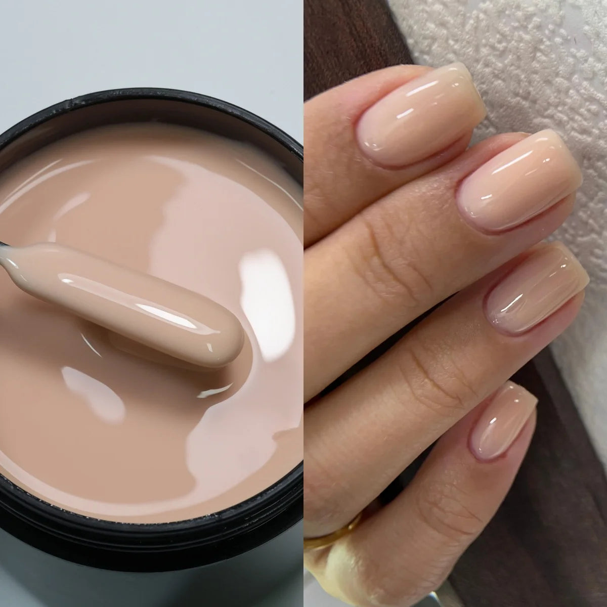 Premium Milky White & Nude Builder Extension Gel – Self-Leveling UV/LED Hard Gel