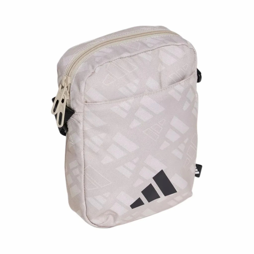 Adidas Linear Crossbody Organizer Bag - Beige/Off-White Pattern
