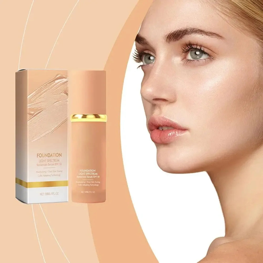 Color-Adapting Light Spectrum Foundation SPF 50 – Hydrating & Skin-Evening Serum (30ml)