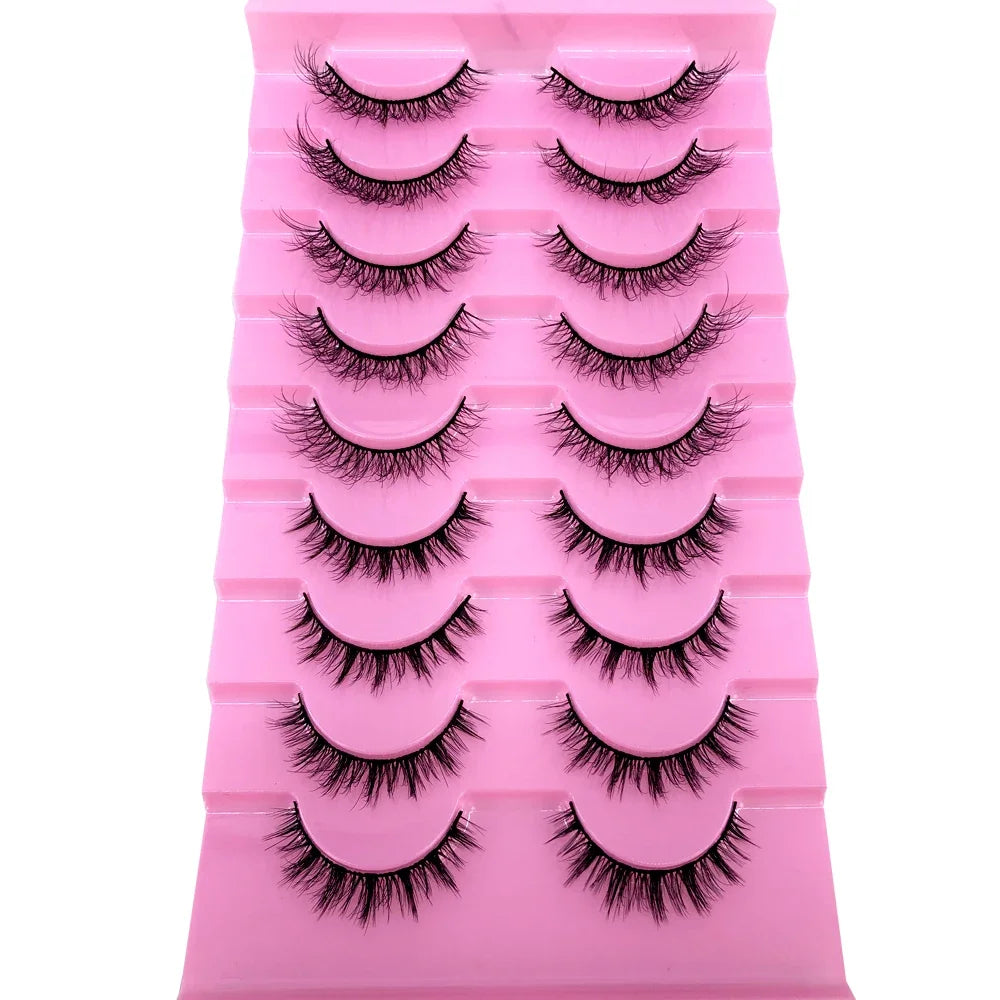 Premium 3D Faux Mink Eyelashes - Wispy & Dramatic Volume (10 Pairs Bulk Pack)