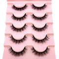 AMSDEN® 10 Pairs Dramatic Volume Faux Mink Eyelashes - Fluffy & Wispy False Lashes Bulk Pack