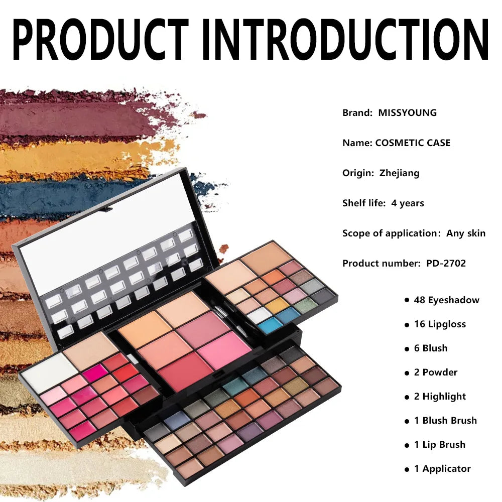 MISSYOUNG All-in-One Professional Makeup Kit | 77-Piece Gorgeous Cosmetic Gift Set