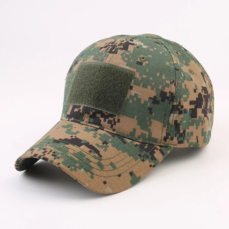 Tactical Operator Baseball Cap – Ripstop Camo Hat with Hook & Loop Patch