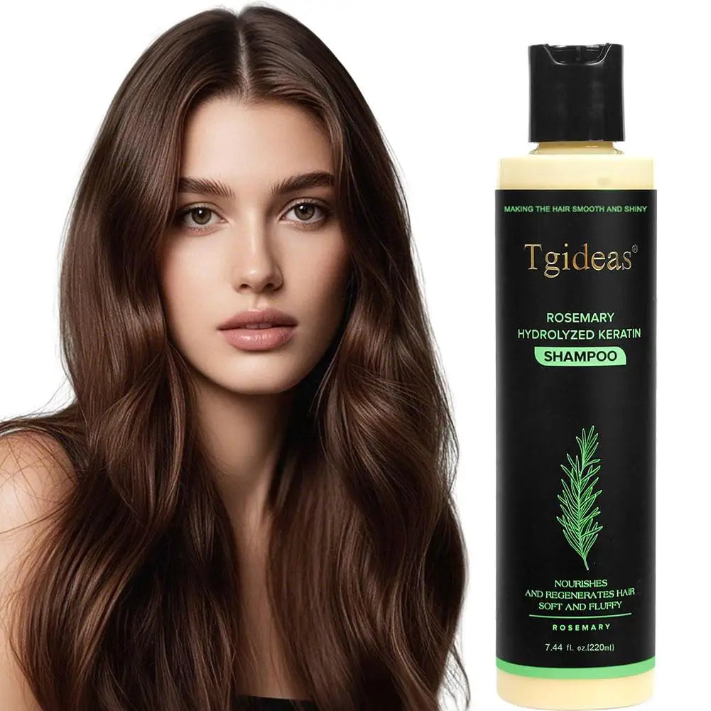 Tgideas Rosemary Hydrolyzed Keratin Shampoo – Smooth, Shiny & Volumizing (7.44 fl. oz. / 220ml)