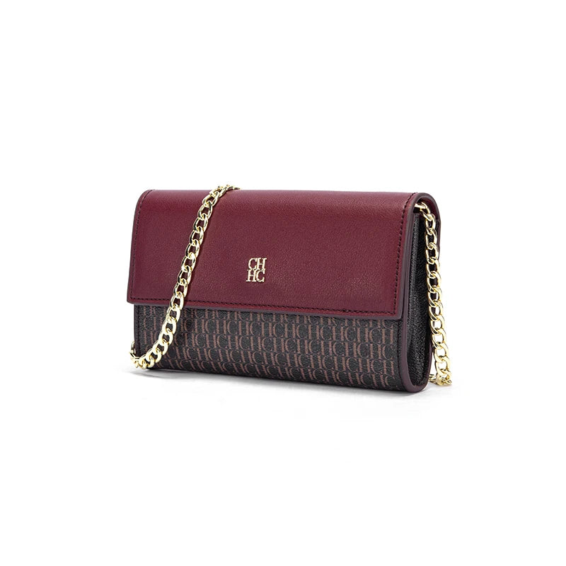 CH Monogram Flap Chain Wallet Crossbody Bag