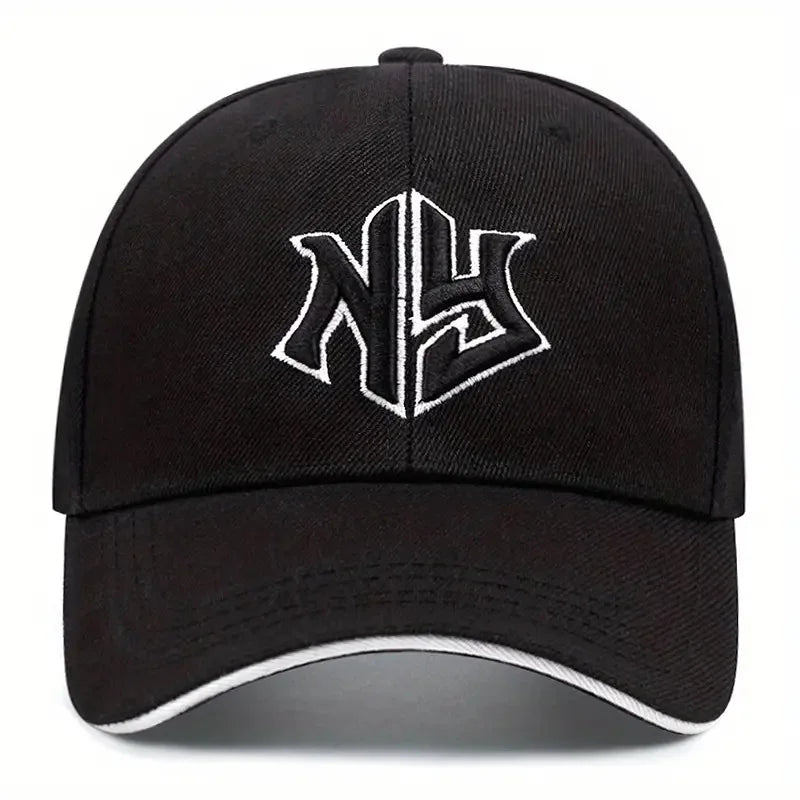 Modern NY Monogram Embroidered Baseball Cap – Side Crest Curved Brim Hat