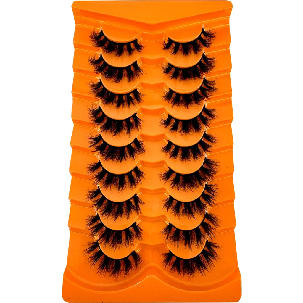 Premium 5D Mink Lashes - Wispy, Dramatic Volume Eyelashes (Bulk 10-Pair Pack)