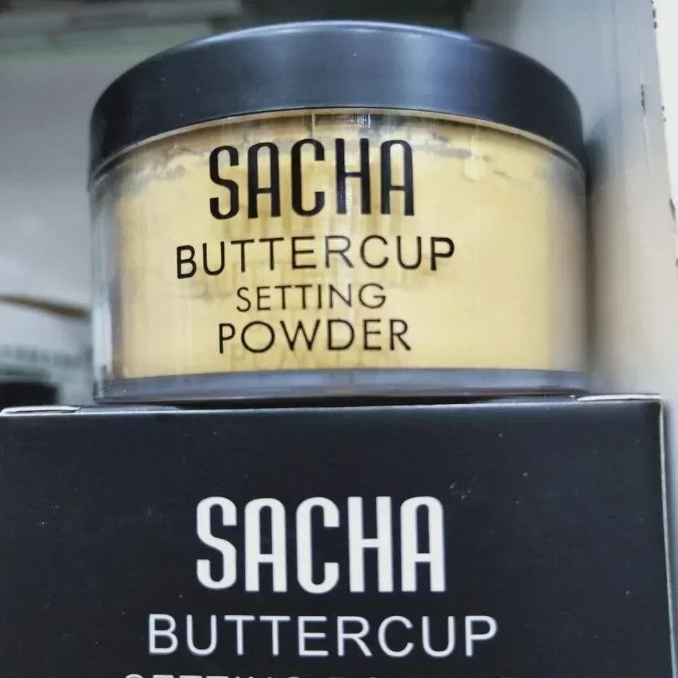 SACHA Buttercup Setting Powder (10g) – Matte Loose Finishing Powder for Baking, Oil Control & Flash-Friendly Complexion