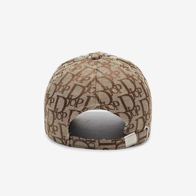 Vintage Jacquard Monogram Baseball Cap – 3D Embroidered Streetwear Hat