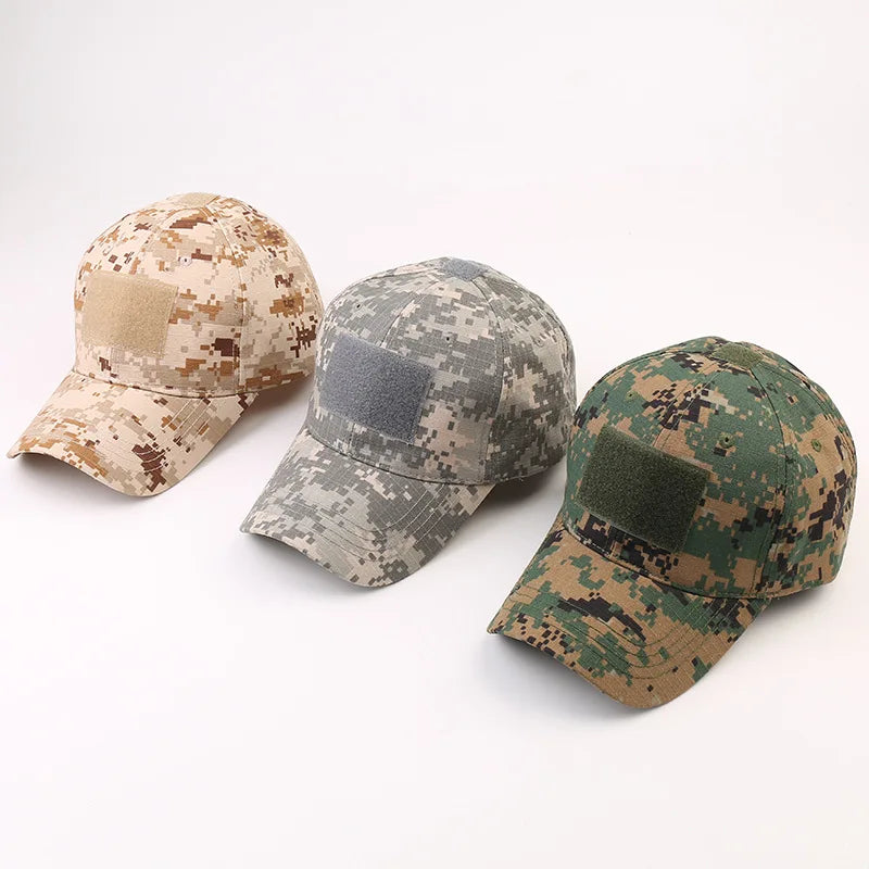 Tactical Operator Baseball Cap – Ripstop Camo Hat with Hook & Loop Patch