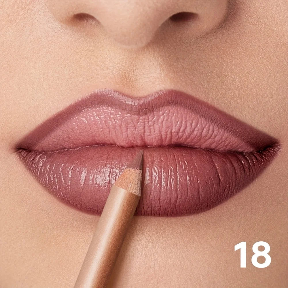 Silky Precision Pout Lip Liner Pencil – Waterproof Velvet Matte Lip Definer & Contour